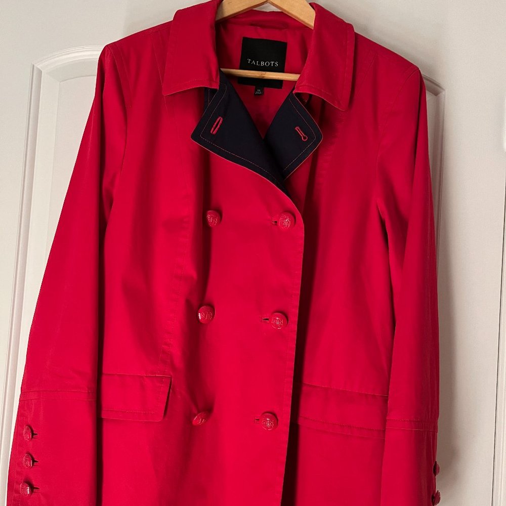 Talbots red cotton Field jacket